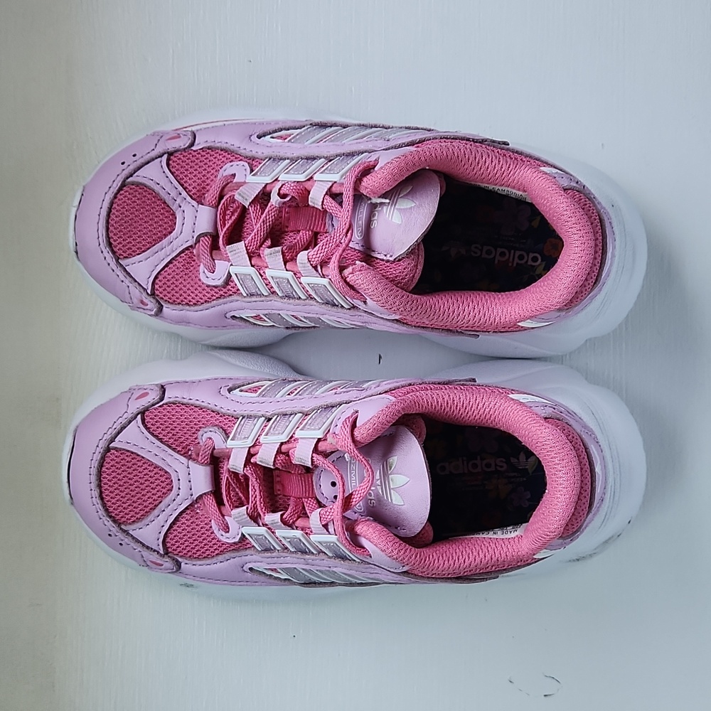Adidas Kids Pink and White Sneakers
